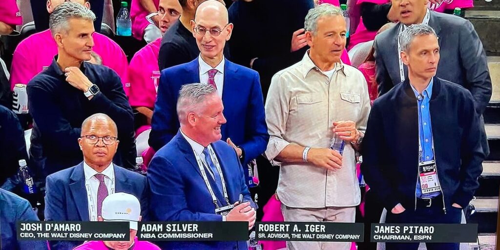 A ‘murderers’ row’ of media executives showed up at the Knicks-Spurs NBA Finals opener