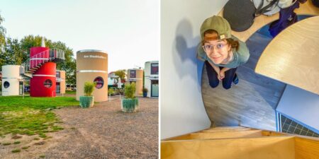 I spent 2 nights in a 2-story, 100-square-foot tiny home in Germany. It was much smaller than any I’ve seen in the US.