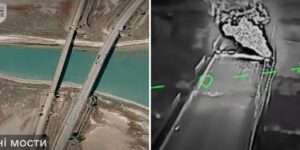 Ukrainian troops are crippling Russia’s supply bridges by slamming drones repeatedly into the asphalt