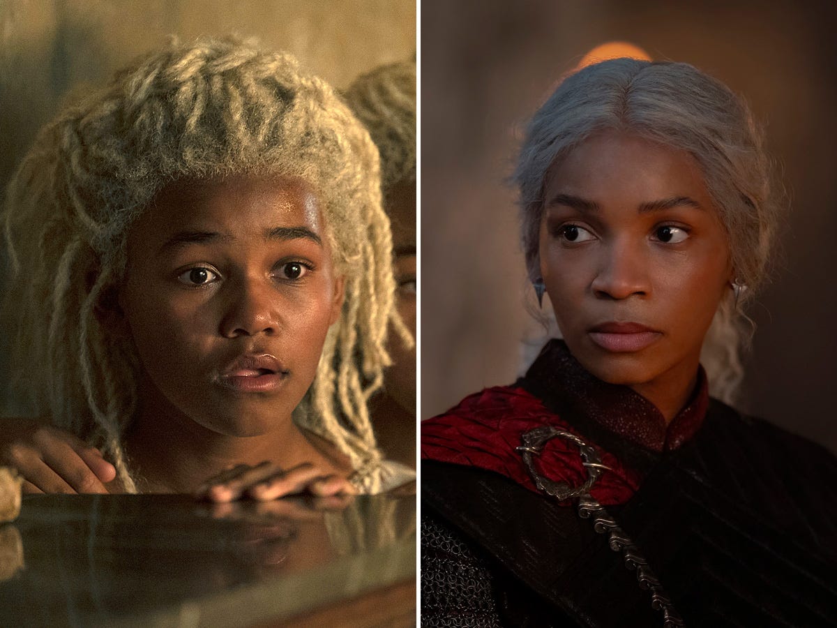 Shani Smethhurst and Bethany Antonia as Baela Targaryen in "House of the Dragon."