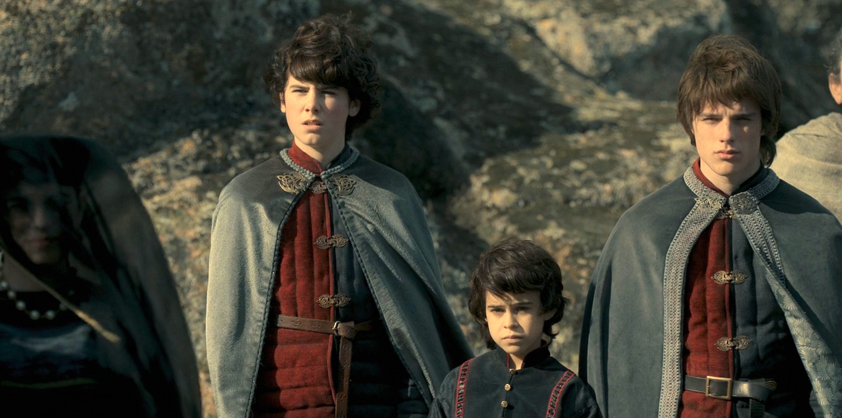 Rhaenyra Targaryen's three eldest sons, Luke, Joffrey, and Jace, in "House of the Dragon" season one.