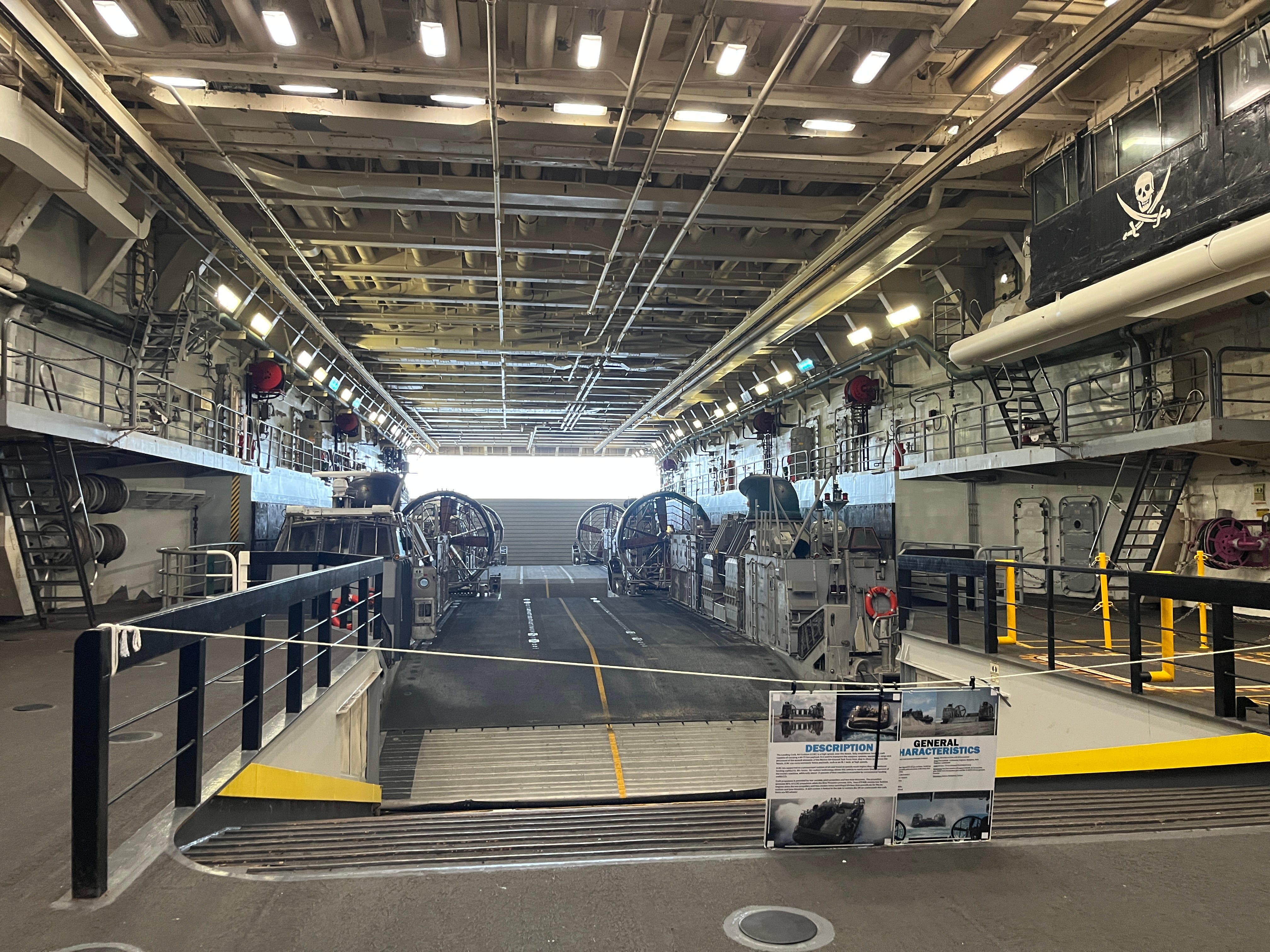 The well deck of the USS Arlington.