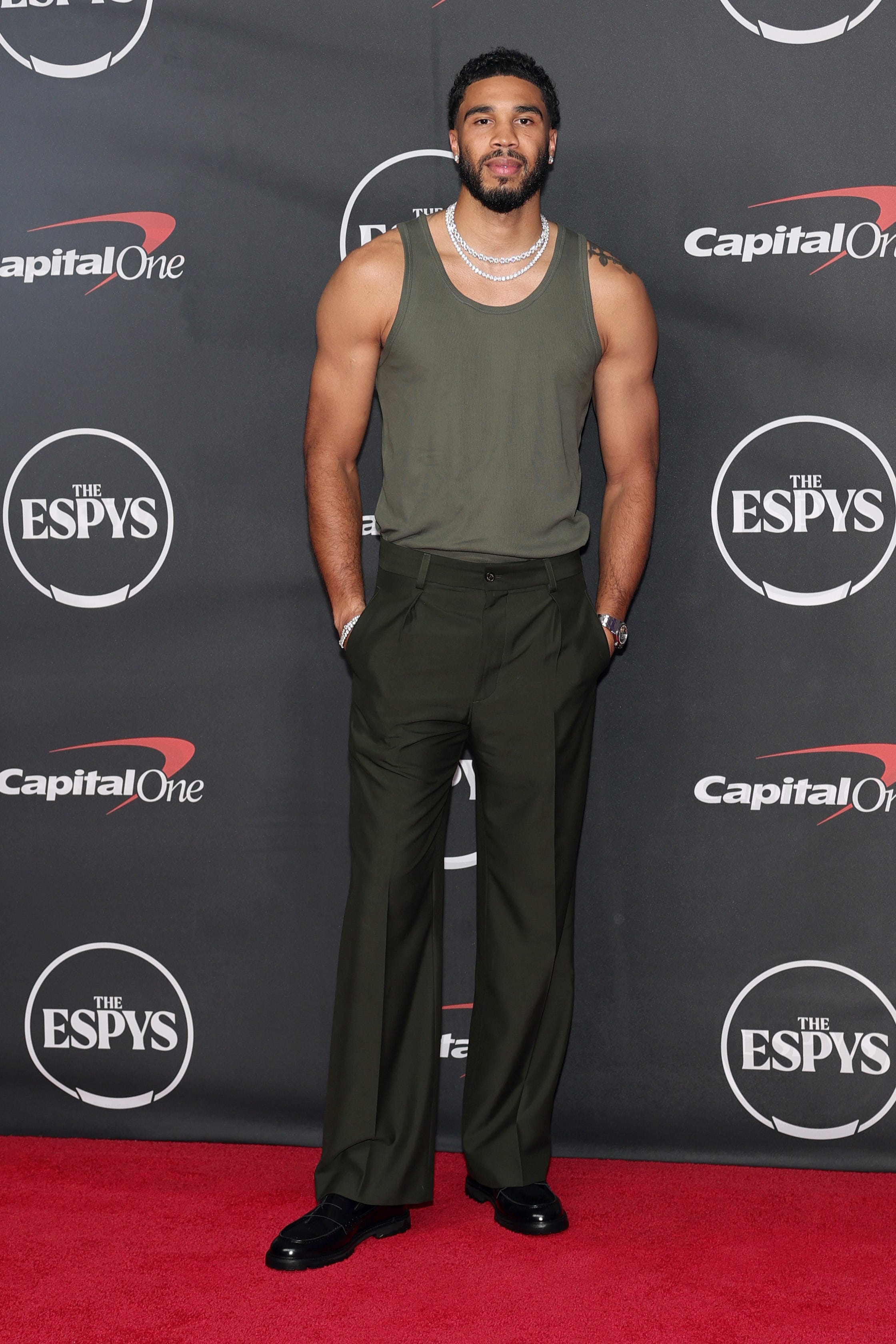 Jayson Tatum attends the ESPY Awards in July 2026.