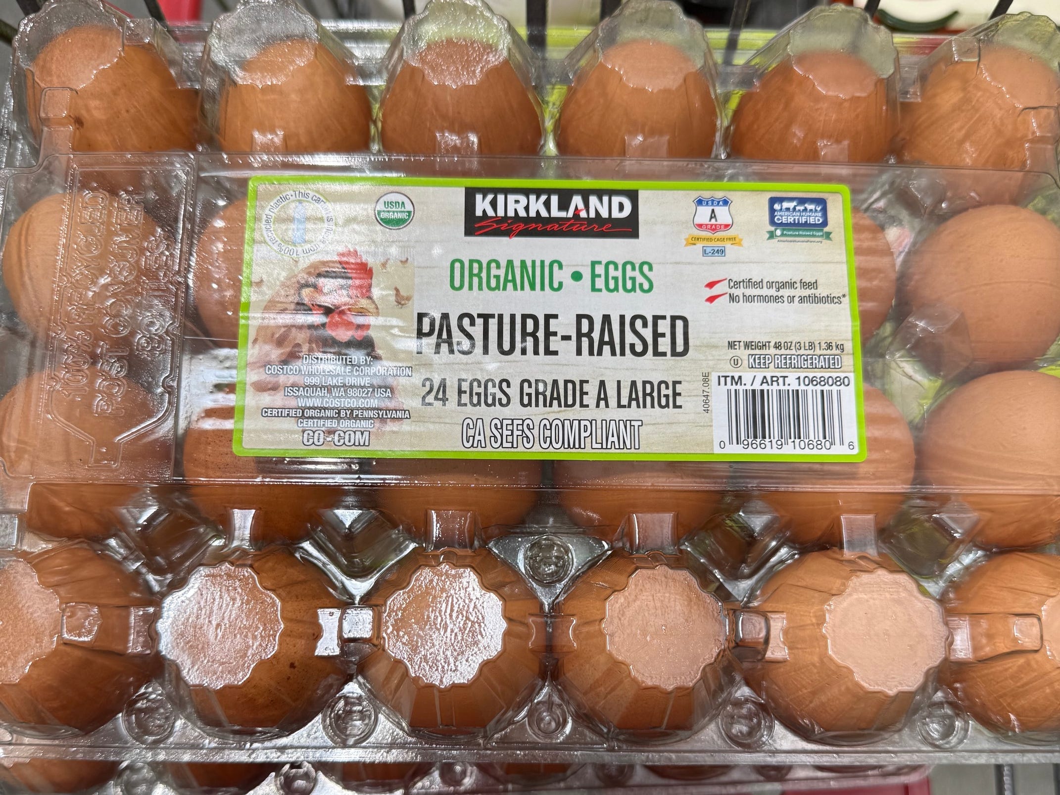 Kirkland Signature eggs from Costco.