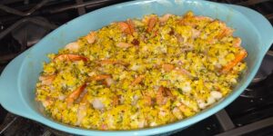 I tried Ina Garten’s easy baked shrimp scampi. The dish came together in a few simple steps, but tasted gourmet. I tried Ina Garten’s easy baked shrimp scampi. The dish came together in a few simple steps, but tasted gourmet.