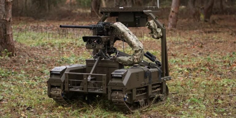Ukraine’s robots are carrying the heavy century-old M2 Browning machine gun into battle so troops don’t have to Ukraine’s robots are carrying the heavy century-old M2 Browning machine gun into battle so troops don’t have to