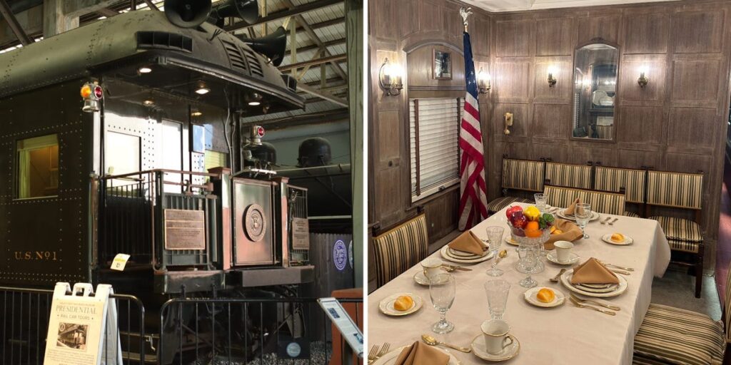 Before Air Force One, US presidents traveled aboard a luxury train car. See inside the ‘White House on wheels.’