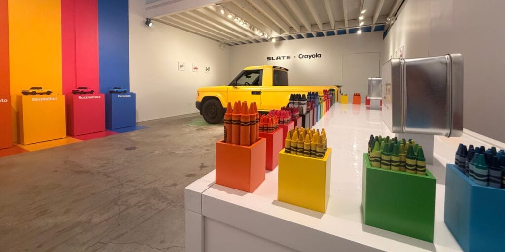 Slate’s EV truck is built to be customized. Crayola is helping fill in between the lines. Slate’s EV truck is built to be customized. Crayola is helping fill in between the lines.