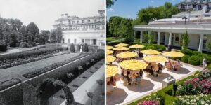 Donald Trump added a new statue to the White House Rose Garden. See how the space has changed over the years.