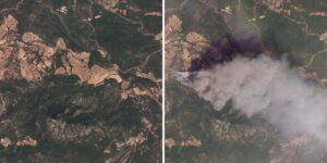 Before-and-after satellite images show the staggering toll of France’s worst wildfire season on record