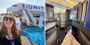 We toured United’s fanciest Airbus jet yet, complete with business-class doors and a snack bar. See inside. We toured United’s fanciest Airbus jet yet, complete with business-class doors and a snack bar. See inside.