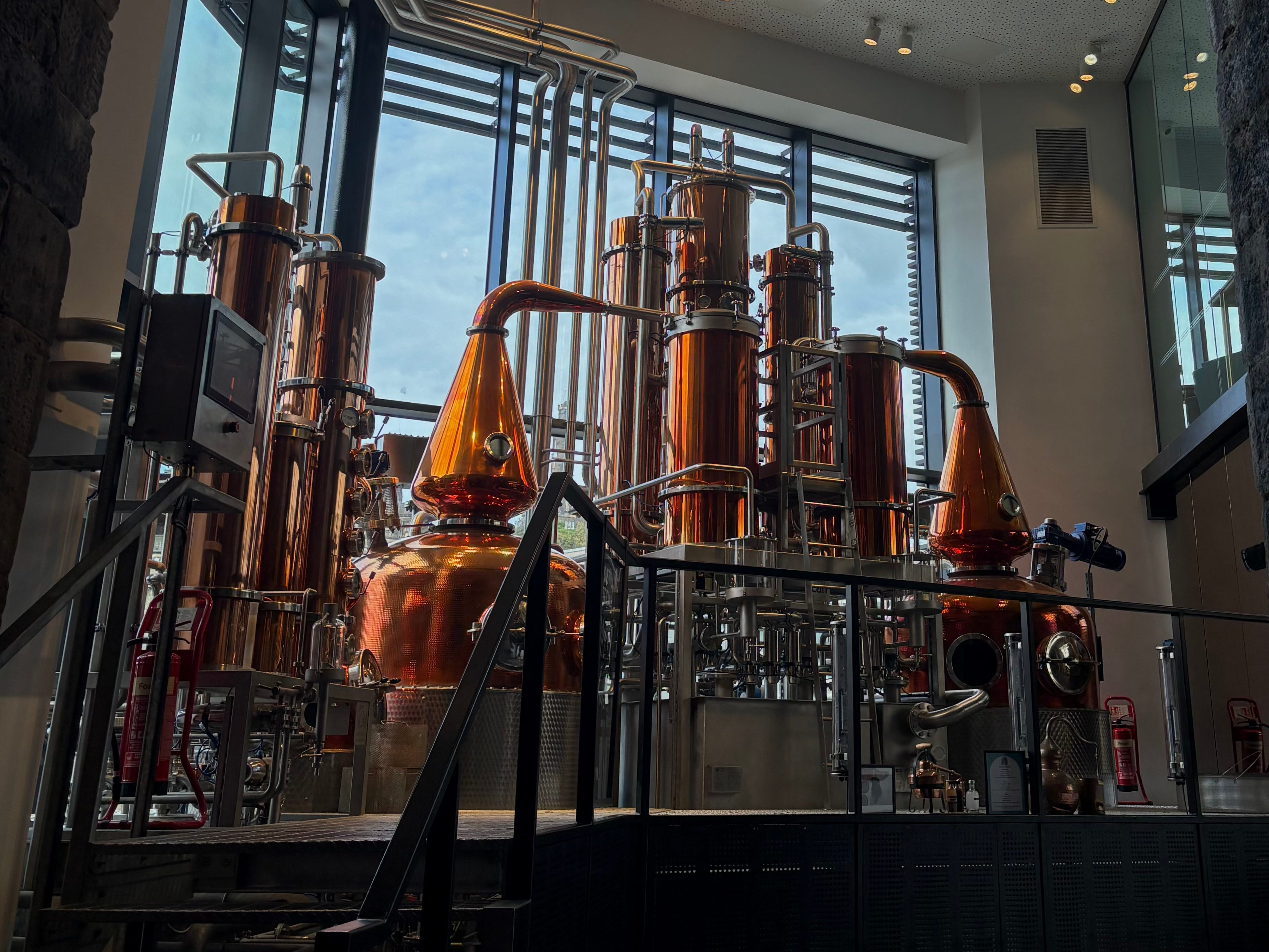 A gin distillery in Edinburgh.