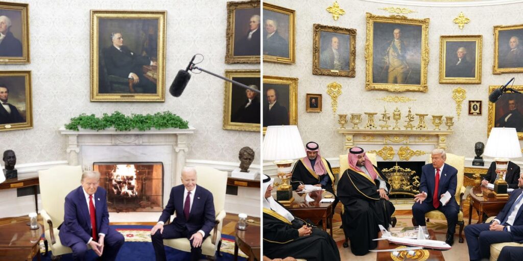 Before-and-after photos show the decor changes Trump has made to the White House, so far