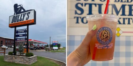 I visited Dolly’s Tennessean Travel Stop. From the coffee shop to the bathroom, it was a whole Dolly Parton universe.