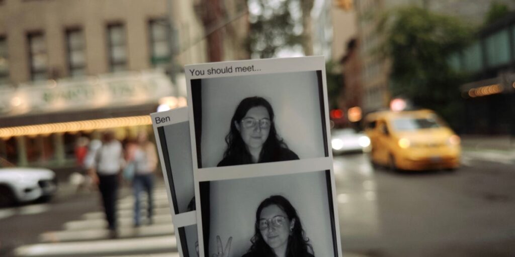 I tried a photobooth in NYC that matches you with a mystery soulmate — but there’s a big catch