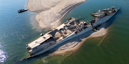 See the long-lost relics unearthed by Europe’s drying rivers amid the summer heat wave