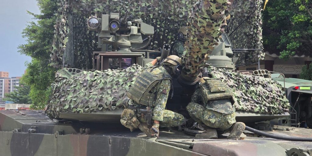 Taiwan is training its Abrams tank crews to hide and refuel inside its bustling urban sprawl Taiwan is training its Abrams tank crews to hide and refuel inside its bustling urban sprawl