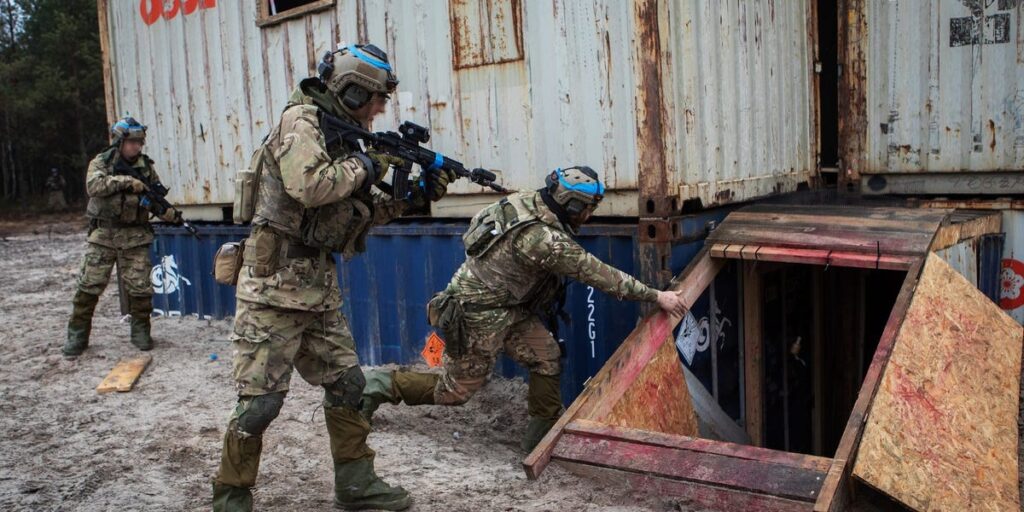 Ukrainian troops are training just beyond the war’s reach on NATO soil. Training leaders say that’s by design.