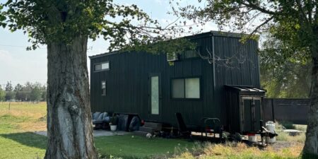 We moved our 350-square-foot tiny home from the mountains of California to a city in the Pacific Northwest