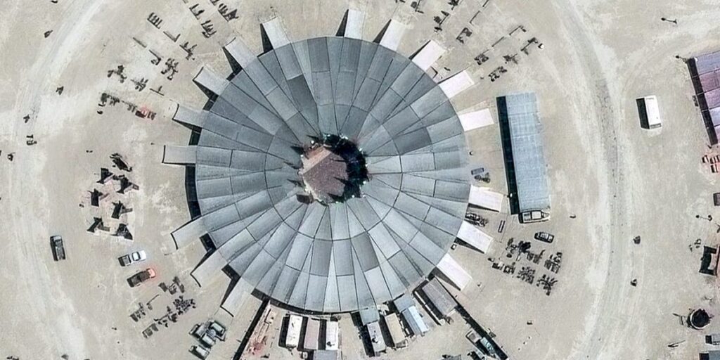 Burning Man 2026: Satellite images show how the Nevada desert transforms into Black Rock City