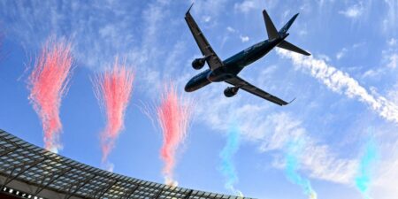 2 planes came shockingly close to crashing into a stadium on live TV. Now investigators are probing the incident. 2 planes came shockingly close to crashing into a stadium on live TV. Now investigators are probing the incident.