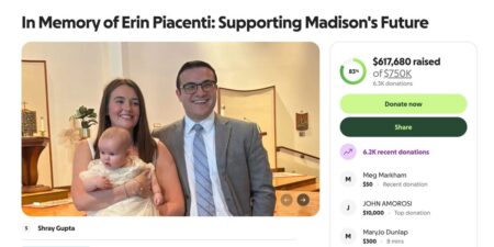 A GoFundMe raises more than 0,000 for newborn daughter of BofA employee Erin Piacenti killed in Times Square stabbing
