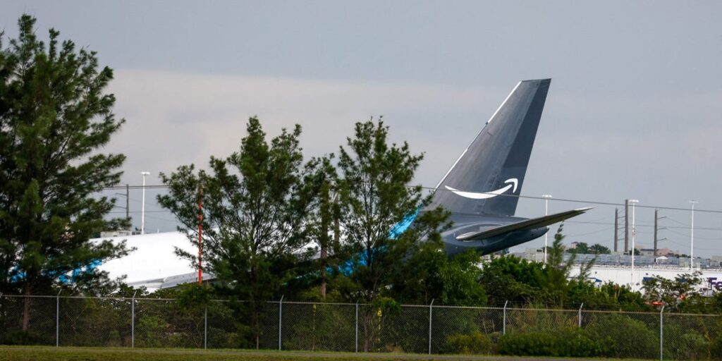 An Amazon Prime Air cargo plane crashed after it overshot a runway at Miami International Airport